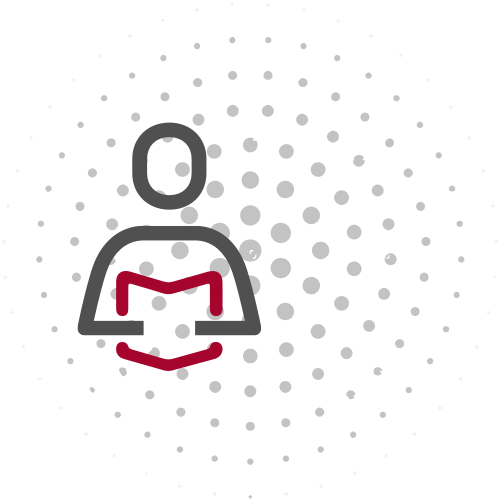 A graphic showing someone reading a scheme